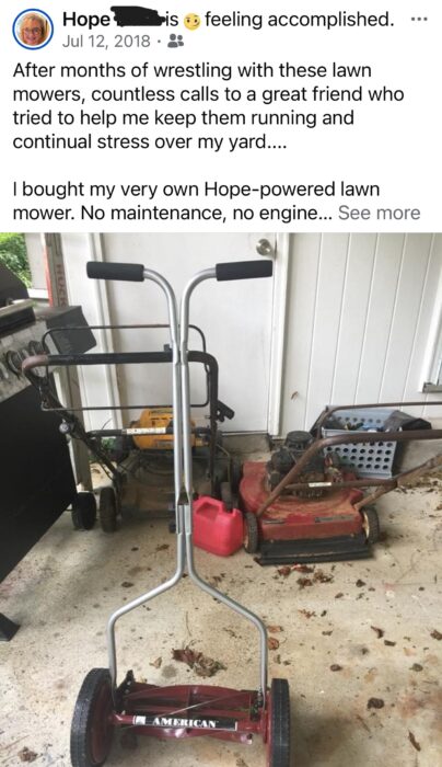 old lawnmowers