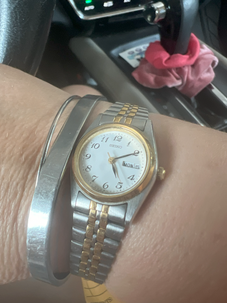 Hope's first CC purchase, a Seiko watch