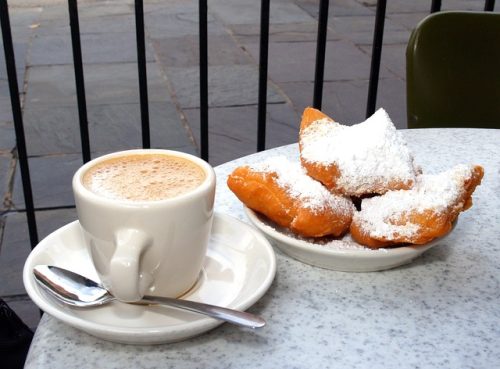 coffee and beignets