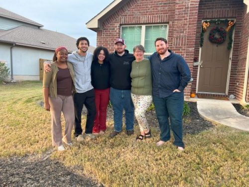 Hope's family at Thanksgiving outside her parent's house